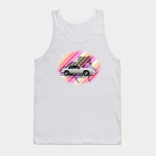 White 88 Ford Fox Body Mustang Tank Top